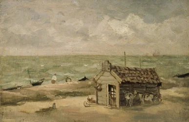 Eine Fischerhütte am Meer