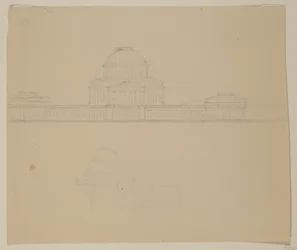 Ansicht des Ohio State House, ca. 1838
