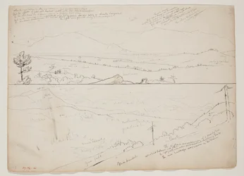 Blick auf die Ossipee-Berge; Blick mit fernen Bergen