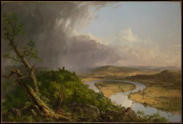 Blick vom Mount Holyoke, Northampton, Massachusetts, nach einem Gewitter - Der Altarm