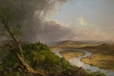Blick vom Mount Holyoke, Northampton, Massachusetts, nach einem Gewitter - The Oxbow, 1836