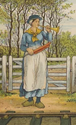 Unterwegs von Caen nach Paris: ein Bahnübergang