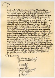 Episkopale Erklärung von Erzbischof Crammer und sieben anderen englischen Bischöfen, ca. 1537