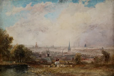 Eine entfernte Ansicht von Birmingham, 1825-1830