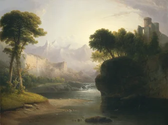 Fantasievolle Landschaft, 1834