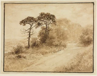 Landschaft mit gewundener Straße, 1833