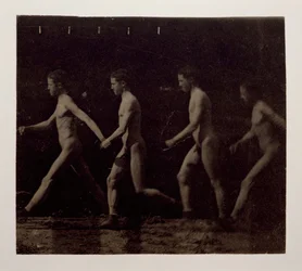 Marey-Rad Fotografien eines unbekannten Modells, 1884