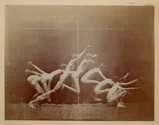 Marey-Rad-Fotografien eines unbekannten Modells, 1884