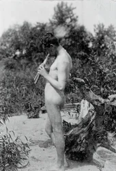Stehender Dudelsackspieler, Studie für Arkadien, ca. 1883