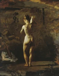 Studie für William Rush, der seine allegorische Figur des Schuylkill River schnitzt