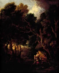 Pfeiferauchender Bauer vor der Tür seiner Hütte