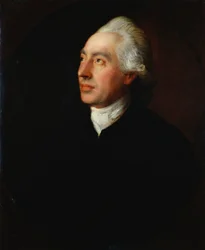 Porträt des Reverend Humphrey Gainsborough in einem schwarzen Mantel und mit weißer Halsbinde