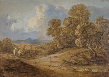 Waldlandschaft mit Figuren zu Pferd, 1785-1788