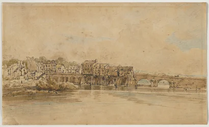 Eine Auswahl von zwanzig der malerischsten Ansichten in Paris: Am Ufer der Marne unterhalb der Brücke von Charenton
