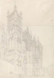 Kathedrale von Peterborough, Huntingdonshire, ca. 1794
