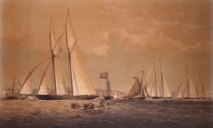 Die Cambria gewinnt das Anglo-Amerikanische Yacht-Rennen, 1868