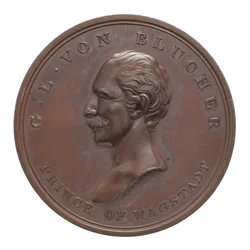 Medaille zur Erinnerung an Wellington und Blücher bei Waterloo