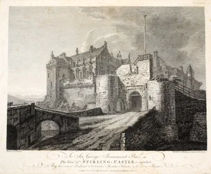 Ansicht von Stirling Castle, graviert von William Byrne, veröffentlicht 1781