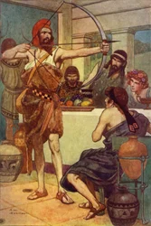 Odysseus bestraft die Freier
