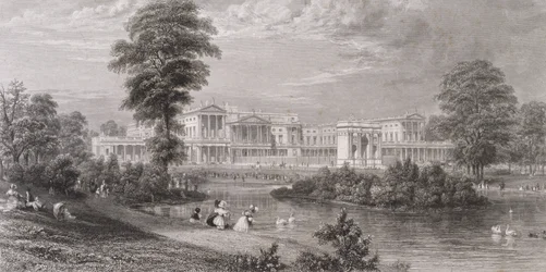 Blick auf den Buckingham Palace und Marble Arch, vom St. James