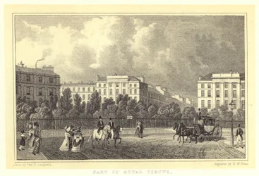 Teil des Royal Circus (Gravur)