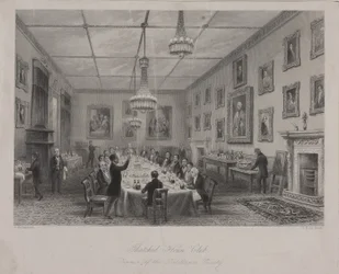Abendessen der Dilettanti Society, Thatched House Tavern in der St Jamess Street