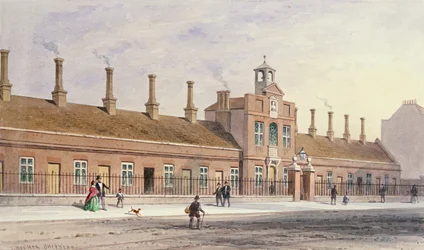 Emery Hills Armenhäuser in Rochester Row, 1850