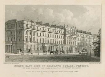 Nordostseite des Belgrave Square, Pimlico