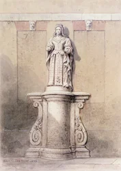 Statue von Königin Anne am Ostende des Queen Square, 1851