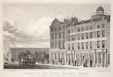 Tempel der Musen, Finsbury Square, aus 