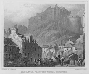 Das Schloss, vom Vennel, Edinburgh (Gravur)