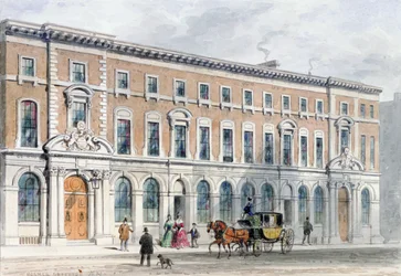 Das neue Gebäude der Merchant Taylors und Halle, 1853