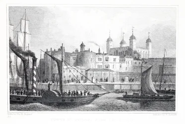 Der Tower of London, von der Themse aus, aus 