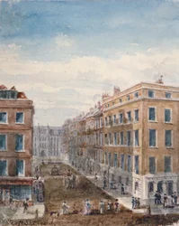 Ansicht der King Street, Blick nach Norden von Cheapside zur Guildhall, City of London