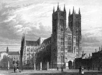 Westminster Cathedral, London 1858 (Gravur)