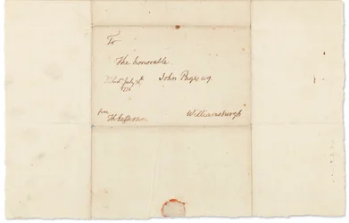 Autographenbrief an John Page, Philadelphia, 30. Juli 1776