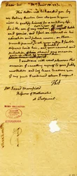 Brief von Thomas Jefferson (nur Initialen), Monticello, an Jared Mansfield, Professor für Mathematik in West Point, 10. Juni 1823