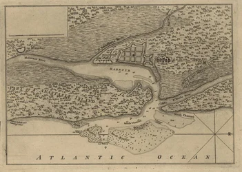 Plan der Stadt und des Hafens von St. Augustine. LOC 75693262