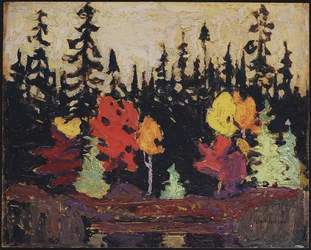 Schwarzfichte und Ahorn, 1915