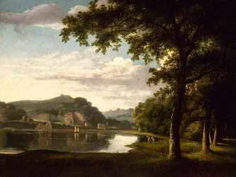 Landschaft mit Blick auf den Fluss Wye von Thomas Jones