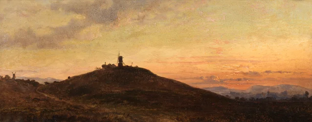 Windmühle bei Sonnenuntergang