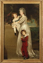 Porträt von Mrs. Annesley mit ihren zwei Kindern