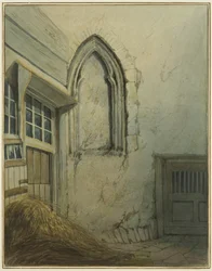 Ein kleiner Hof neben einem Durchgang von der Baldwin Street zur St. Nicholas Street