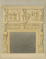 Kamin von 1632, in der 128 Redcliffe Street