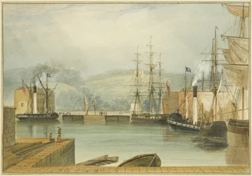 Cumberland Basin, mit den Raddampfern 