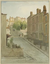 Montague Street und Häuser auf Kingsdown