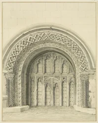Kleineres gewölbtes Tor neben dem Dekanat der Kathedrale von Bristol
