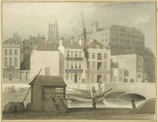 Die Steinbrücke am Kopf des Quay (St Giles