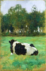 Eine Kuh auf der Wiese