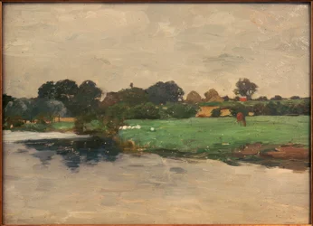 Flusslandschaft bei Hamburg